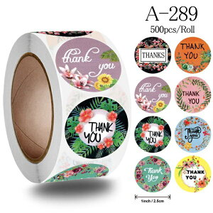 500��/���[�� �M�t�g�V�[�� Thank you �V�[�� Thank you ���肪�Ƃ� ���b�s���O ���x�� �~�^ ���a 2.5cm A-289