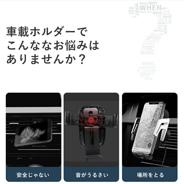 楽天市場 ポイント10倍 車載ホルダー 携帯ホルダー 車 スマホスタンド スマホホルダー スマホ車載ホルダー エアコン吹き出し口 スマホ 携帯 ホルダー 車載用 車載 車用 自動車 重力式自動開閉 ディスプレイ用 スマートフォン スタンド スマホ置き Iphone カー用品