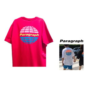 PARAGRAPH【 パラグラフ 】NEO WORLD LOGO TEE 背中ロゴ・半袖プリント T-Shirtscolor【 RED 】レッド