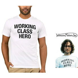 Johnson Motors【 ジョンソンモータース 】半袖T-ShirtsWMT201049『 WORKING CLASS HERO 』Crew-NeckTeecolor【 BLACK 】ブラックcolor【 WHITE 】ホワイト