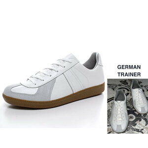 GERMAN TRAINERyW[}g[i[zKiYfB[X@1183y COW LEATHER/RUBBER@SNEAKER zU[E[JbgCOLORFy WHITE zzCg