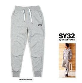 ■■SALE■■SY32 by SWEET YEARS【 スィートイヤーズ 】13065 / TNS1706・GY【REGULAR SWEAT PANT】ロゴ・スウェットパンツcolor:【 HEATHER GRAY 】グレー