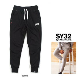 SY32 by SWEET YEARS【 スィートイヤーズ 】13065【REGULAR SWEAT PANT】ロゴ・スウェットパンツcolor:【 BLACK 】ブラック