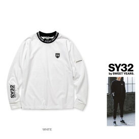 ■■SALE■■SY32 by SWEET YEARS【 スィートイヤーズ 】12034 WH【 NACK DESIGN L/S Tee 】ネックデザイン・ロゴ長袖・ロングスリーブTシャツcolor:【 WHITE 】ホワイト
