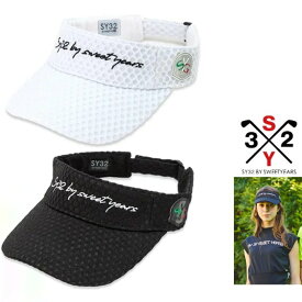 SY32 by SWEET YEARS ★ GOLF【 スィートイヤーズ 】SYG-24S117【SYG HONEYCOMB SUN VISOR SUN VISOR 】ロゴ刺繍・ゴルフ バイザーcolor:【 WHITE 】ホワイトcolor:【 BLACK 】ブラック