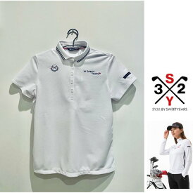 SY32 by SWEET YEARS ★ GOLF【 スィートイヤーズ 】WOMEN’SSYG-22L05【DRY KANOKO SHIRT】ドライ・胸ロゴ半袖・鹿の子・ポロシャツcolor:【 WHITE 】ホワイトcolor:【 BLACK 】ブラック