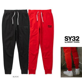 ■■SALE■■SY32 by SWEET YEARS【 スィートイヤーズ 】12507【LOW GAUGE SWEAT PANTS】ヘビーオンス・スウェットパンツcolor:【 BLACK 】ブラックcolor:【 RED 】レッド