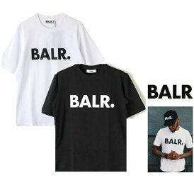 BALR【 ボーラー 】B1112-148　【 Brand Straight T Shirt Bright】フロント・アスレテック・ロゴ・プリント・Tシャツcolor:【 BLACK 】ブラックcolor:【 WHITE 】ホワイト