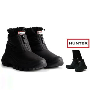 SALEHUNTER@BOOTSyn^[zfB[X V[g Xm[ u[cWFS5000WWUy HUNTER WOMENS INTREPID ANKLE ZIP SNOW BOOTS zfB[X Cgsbh Wbv AN Xm[u[ccolor F y BLACK 