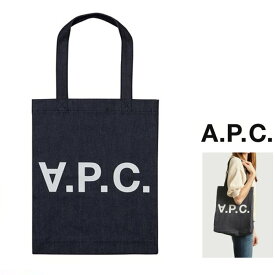 A.P.C【アーペーセー】Lou TOTE BAGスクエア・トート・ショッピングBAGコットン・トート【DENIM】ネイビー