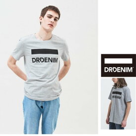 DR.DENIM【ドクターデニム】PATRICK TEE BLACK ROGOグラフィックロゴ 半袖　クルーネックTシャツcolor【 GREY 】グレー
