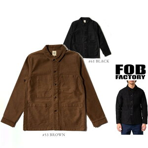 FOB FACTORY�y �G�t�I�[�r�[ �t�@�N�g���[ �zF2373�y FRENCH MOLESKIN JKT �z�R�b�g���E���[���X�L���E�t�����`�W���P�b�gColor�FBROWN�i�u���E���jColor�FBLACK�i�u���b�N�j
