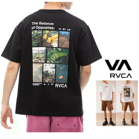 RVCA【 ルーカ 】【 TEXTBOOK MID Tシャツ 】胸ロゴ・背中フォトプリント 半袖 Tシャツcolor【 WHT 】ホワイトcolor【 BLK 】ブラック