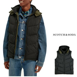 SCOTCHSODAy XRb`&\[_ z163296 yQuilted hooded bodywarmer zVest Down Jacket t[fbgE_ExXgcolorFy BLACK zubN