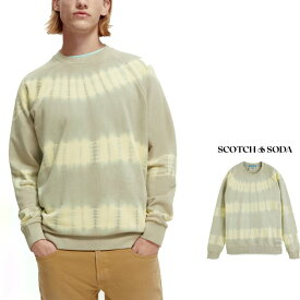 SCOTCH＆SODA【 スコッチ&ソーダ 】169907【 Relaxed fit tie-dye sweatshirt 】 オーガニックコットン・トレーナータイダイ柄・長袖スェットcolor:【 Sandstone 】サンドストーン