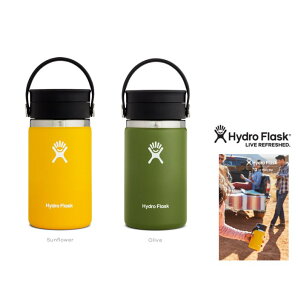 HYDRO FLASK �y�n�C�h�� �t���X�N�z12�I���X �R�[�t�B�[�E���C�h�}�E�X5089131�wCOFFEE 12 oz Flex Sip �xSPEC�E�e��:354ml�{�̐��@ ��×����:74mm×163mm18/8 �X�e�����X��color�F08�yOlive�z�I���[�ucolor�F25�ySunflo