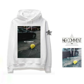 NO COMMENT PARIS【 ノーコメント paris 】NC-HA0032 / UNISEX JP『 PHOTO ＆ NO COMMENT 』Hooded- Print Tee転写・プリント・パーカー・プルオーバーフーディーLabel Art Desin Hoodie color【 WHITE 】ホワイト