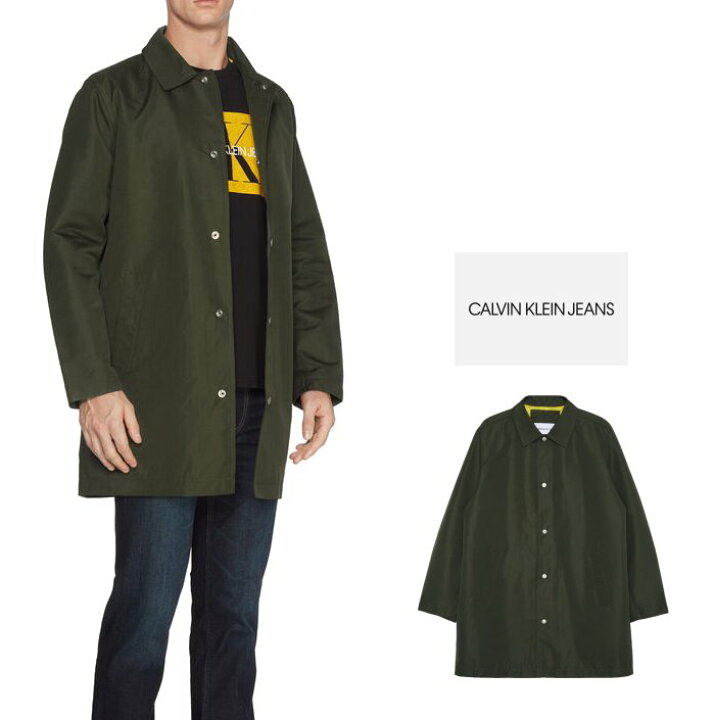 楽天市場 Calvin Klein Jeans カルバンクライン ジーンズ Lightweight Mac Coatステンカラー ハーフコートカラー コートcolor Forest Night カーキグリーン Orsay オルセー Brand インポート