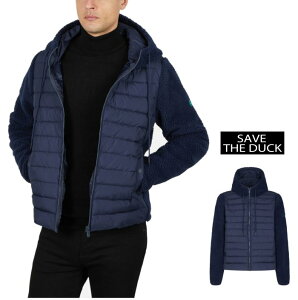 SAVE THE DUCKy ZCuU_bN zy DERIK z D3039MBOA HOODED&SLEVE ZIP JAKETiCELeBOEEobNEt[h{AE WPbgColorFy NAVY zlCr[