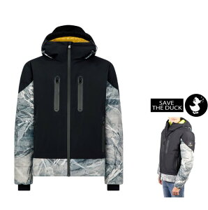 ����SALE����SAVE THE DUCK�y �Z�C�u�U�_�b�N �z×griffin�y�O���t�B���zROMA13 �y ARCHER �zSMEG WINTER HOODED PARKA IN�@C30311M�yGOATEX�z�@MENS �i�C�����E�L���e�B���O�@�W���P�b�gColor�F0001�y Black �z�u���b�N