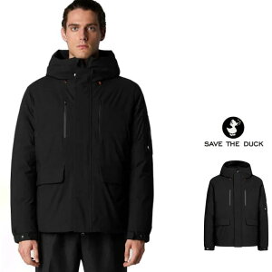 ����SALE����SAVE THE DUCK�y �Z�C�u�U�_�b�N �zP30810M�y HIRAM �zSMEG WINTER HOODED PARKA INMENS �i�C�����E�L���e�B���O�@�W���P�b�g�T�X�e�i�u�� �_�E��Color�F�y BLACK �z�u���b�N