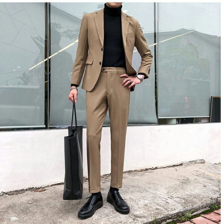 楽天市場 Wo01 セットアップ スーツ タキシード メンズ おしゃれ 前撮り 2次会 同窓会 結婚式 成人式 パーティ 忘年会 新年会 謝恩会 卒業式 かっこいい ハネムーン クール ビズ 春 夏 秋 冬 デート カジュアル フォーマル 2次会ウエディングドレスルベリ