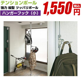 突っ張り式 縦型 ラフィット 伸縮ポール用　【 フルネス ラフィット用 ハンガーフック（小） 】つっぱり棒 取付