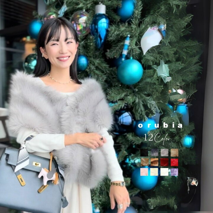 楽天市場】ストール ファー フォックスブレンド パーティー 結婚式 