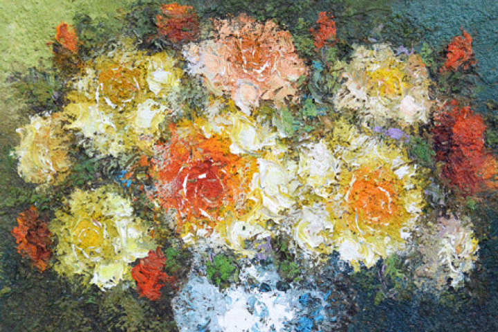 値下げ！絵画　油絵　渡部ひでき　薔薇 楽天市場】「薔薇」渡部ひでき【通信販売】（F4サイズ油彩画