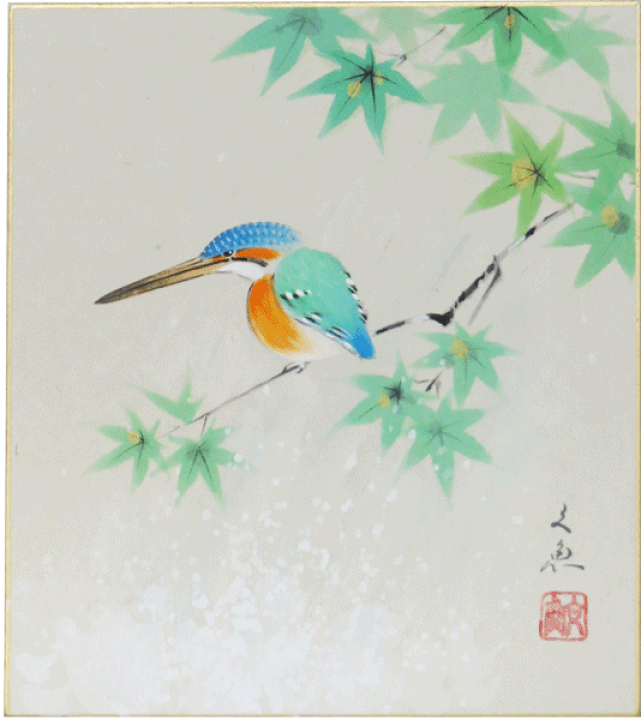 楽天市場】肉筆色紙 川蝉 中谷文魚【当日出荷可能】 : 大瑠堂