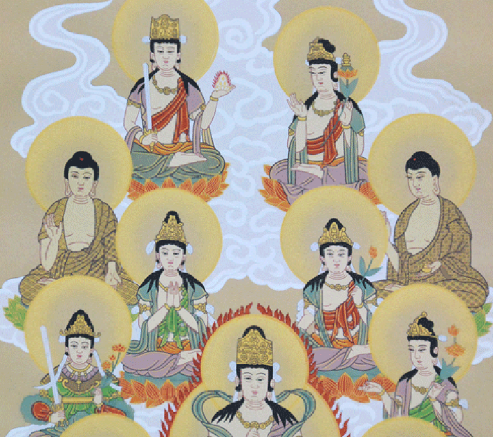 楽天市場】掛軸 真言十三佛 西山日照画（仏事用掛け軸尺五・五尺