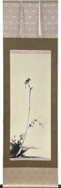 掛軸 宮本武蔵 複製画 枯木鳴鵙図（枯木にもず）(掛け軸 尺五立　紙箱入)　幅54.5cm×丈185.5cm 【当日出荷可能】【送料無料】【掛け軸 販売】【smtb-kd】【楽ギフ_包装】【楽ギフ_のし宛書】