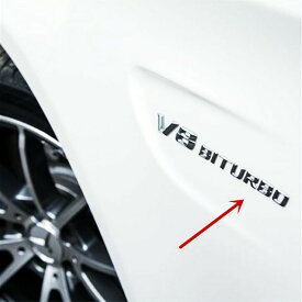 【 送料無料 】 AMG V8 V12 BI TURBO 4MATIC サイド フェンダー エンブレム Mercedes Benz メルセデス ベンツ エンブレムチューン　左右セット