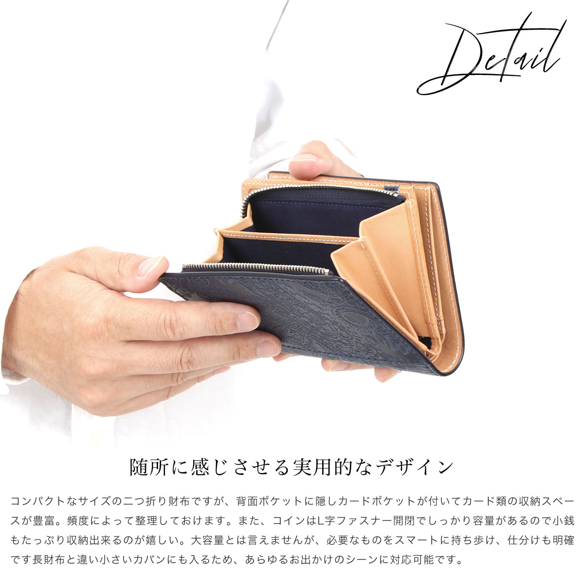 楽天市場】【送料無料】二つ折り財布 縦型 ハーフウォレット ミドル 