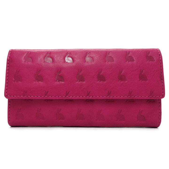 [キュイールデソン] 長財布 ラウンドファスナー 大容量 うさぎ ウサギ 型押しレザー 本革 レディース Animaldeson ア かわいい雑貨を集めたお店～cuirdeson(キュイールデソン)～