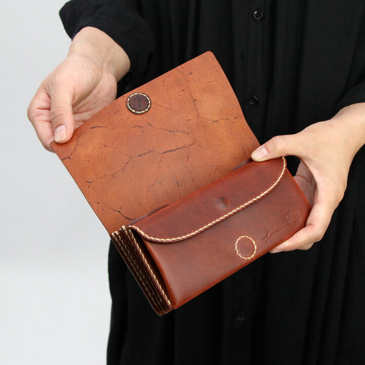 楽天市場】長財布 C WALLET 手縫い かぶせ LITSTA 日本製 本革 財布 