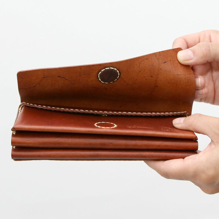 楽天市場】長財布 C WALLET 手縫い かぶせ LITSTA 日本製 本革 財布 