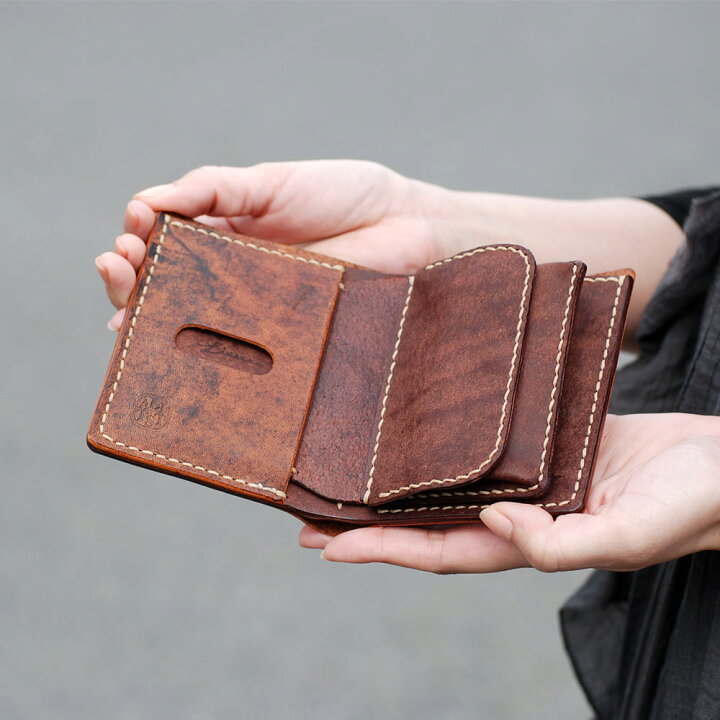 楽天市場】二つ折り財布 D WALLET 手縫い 札入れ 小銭入れ LITSTA 日本 
