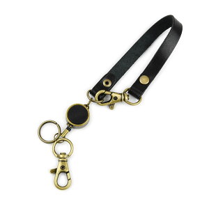 リールストラップ 栃木レザー リール キーホルダー 伸びる 日本製 本革 牛革 フルベジタブルタンニン鞣し 国内生産 リール付き マルチ ストラップ キーリング レザー 【メール便対応可】