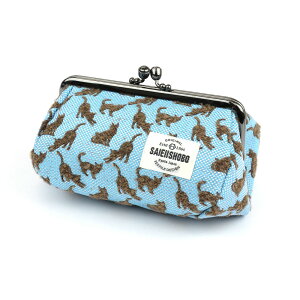 猫のがま口コスメポーチ Sサイズ 化粧ポーチ CATS 西陣織 日本製 猫柄 生地 撥水加工 ジャガード レディース SAIEIISHOBO 西栄【宅配便専用商品】小物入れ がま口 がまぐち 財布 ポーチ ケース 猫