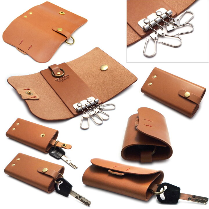 楽天市場】キーケース 4連 ヌメ革 本革 日本製 eureka leathercraft  