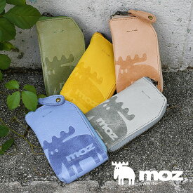 moz モズ キーケース レディース スマートキーケース 4連 キーリング L字ファスナー Elk エルク 使いやすい ふかふか 柔らかい L字 l型 革小物 レザー 牛革 本革 経年変化 キャラクター 北欧 ナチュラル パステルカラー 86074