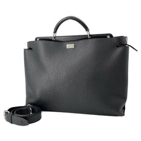 フェンディ ビジネスバッグ ピーカブー エッセンシャリー アイコニック 7VA476 FENDI 2way メンズ 黒 【安心保証】 【中古】 フェンディ バッグフェンディ メンズ FENDI BAG 中古