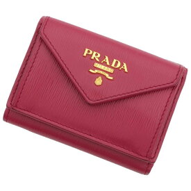 プラダ 財布 サフィアーノ コンパクトウォレット 1MH021 PRADA 三つ折り財布 コンパクトウォレット アウトレット品 【安心保証】 【中古】 プラダ 三つ折り財布 プラダ 財布 PRADA WALLET