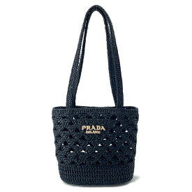 プラダ トートバッグ ウーブンファブリック クロシェ 1BG494 PRADA バッグ 黒 【中古】 プラダ バッグ プラダ レディース PRADA BAG