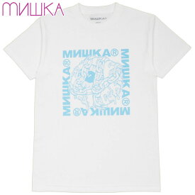 【US】ミシカ MISHKA SHACKLED KEEP WATCH SHIRT(ホワイト 白 WHITE)ミシカTシャツ MISHKATシャツ ミシカ半袖 MISHKA半袖 ミシカキープウォッチ MISHKAキープウォッチ KEEPWATCH 目玉