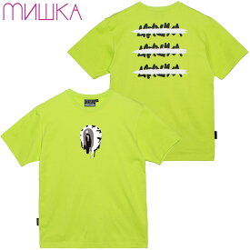 ミシカ MISHKA上海 MELT DOWN K.W TEE(SAFETY GREEN)ミシカTシャツ MISHKATシャツ ミシカ半袖 MISHKA半袖 キープウォッチ KEEPWATCH 目玉