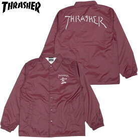 スラッシャー THRASHER GONZ COACH JKT(バーガンディ BURGUNDY)スラッシャーコーチジャケット THRASHERコーチジャケット スラッシャーナイロンジャケット THRASHERナイロンジャケット スラッシャーマグロゴ THRASHERマグロゴ MAGLOGO LOGO ロゴ