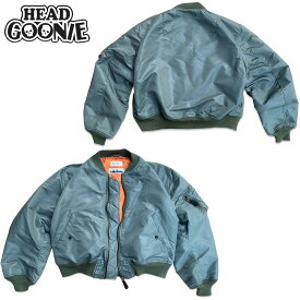 送料無料 ヘッドグーニー HEADGOONIE x LONEPINEMALLS TYPE MA-1 JACKET(グリーン 緑 ARMY)ヘッドグーニーMA-1ジャケット HEADGOONIEMA-1ジャケット ヘッドグーニーアウター HEADGOONIEアウター