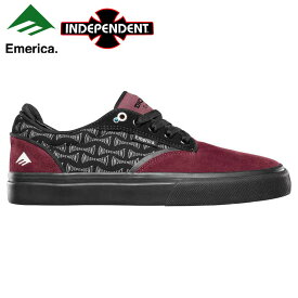 送料無料 エメリカ EMERICA x INDEPENDENT SNEAKER COLLECTION(DICKSON)(ブラック レッド 黒 BLACK/RED)エメリカスニーカー EMERICAスニーカー エメリカシューズ EMERICAシューズ エメリカ靴 EMERICA靴 INDEPENDENTコラボ インディペンデント スケシュー
